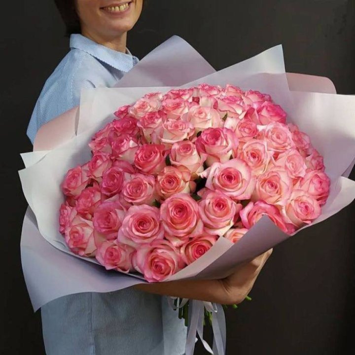 101 роза Джумилия в оформлении  в Новом Уренгое