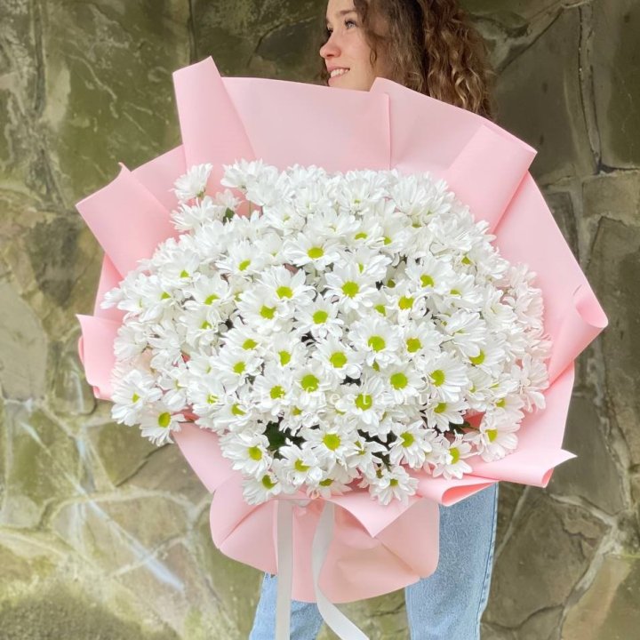  Букет хризантем "Крем" в Новом Уренгое