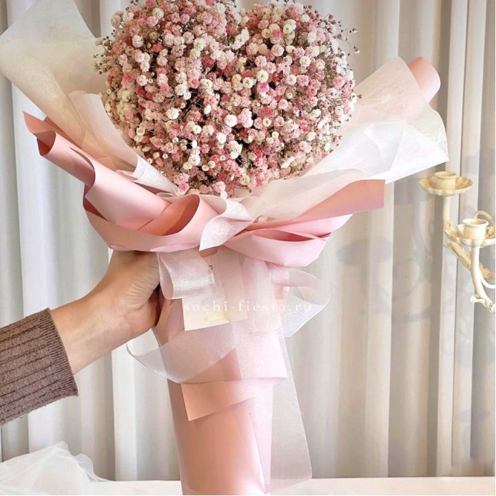 Сердце из гипсофилы  в Новом Уренгое