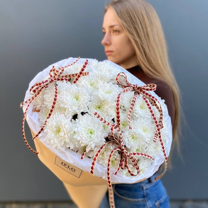 Букет "Хризантемы с любовью" в Новом Уренгое