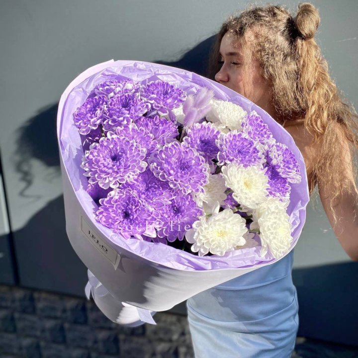  Букет хризантем "Сирена" в Новом Уренгое