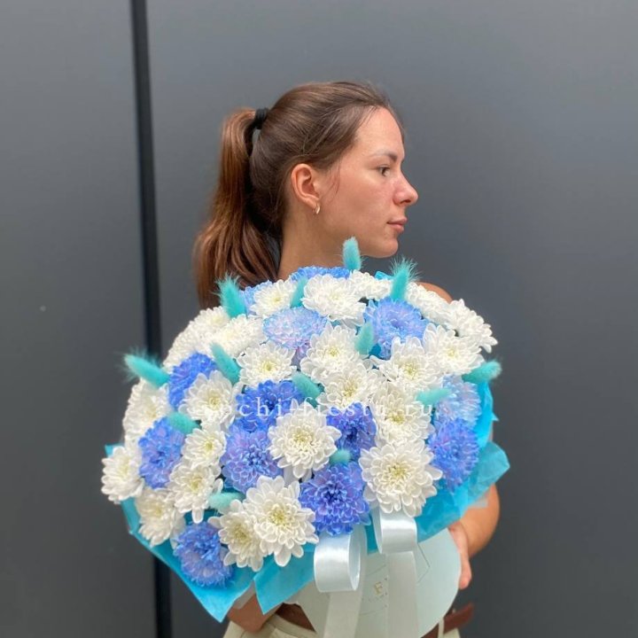  Коробочка  хризантем и лагуруса в Новом Уренгое