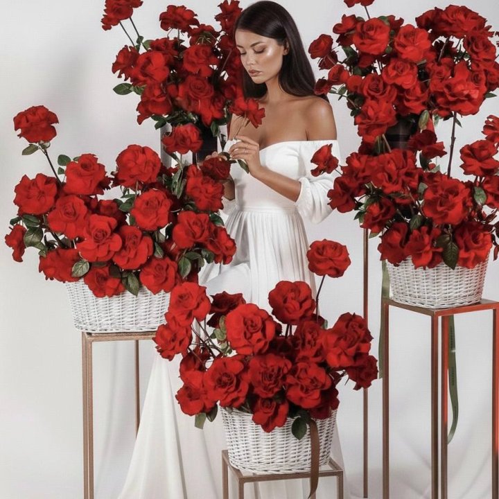 Сет из красных французских роз в Новом Уренгое