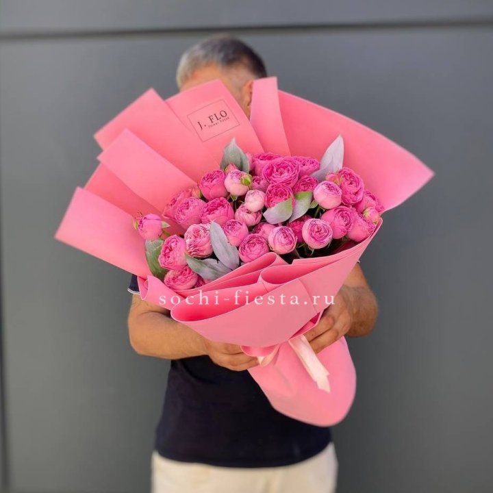 Пионовидные розы баблс №2 с доставкой в Новом Уренгое