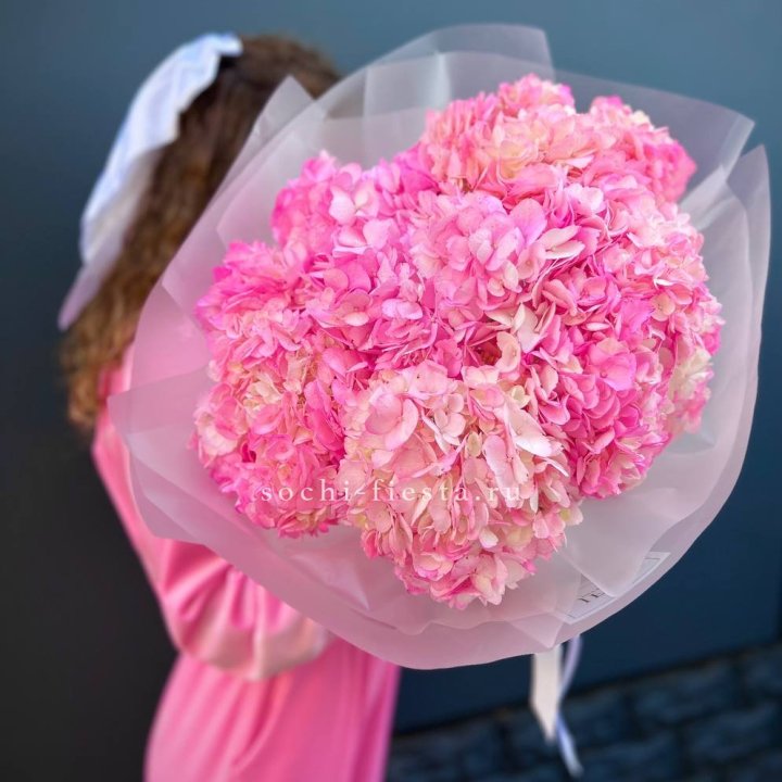 7 ярко розовых гортензий в Новом Уренгое