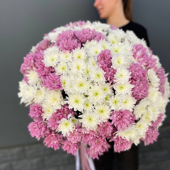  Букет 25 хризантем микс в Новом Уренгое