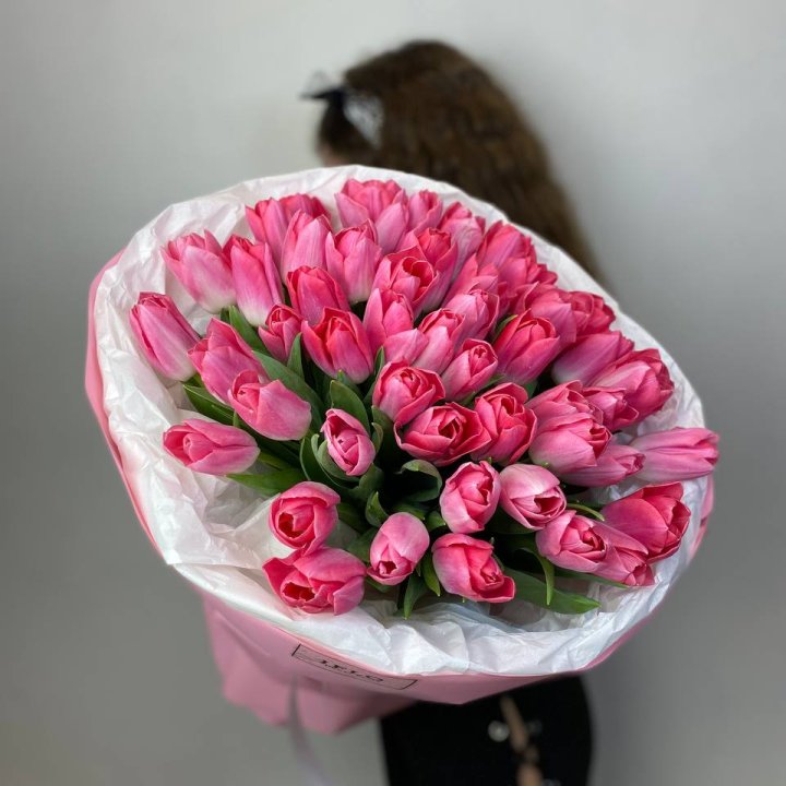 51 розовый тюльпан "Рози" в Новом Уренгое