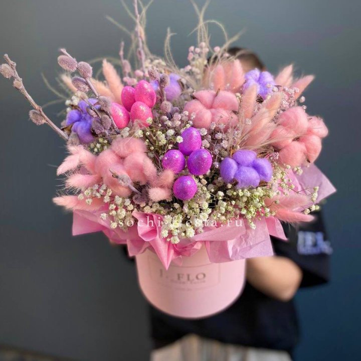 Сухоцветы в коробке  в Новом Уренгое