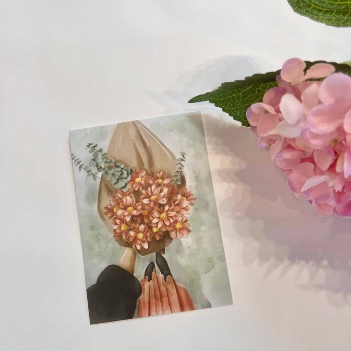 Открытка к букету "Букет" в Новом Уренгое