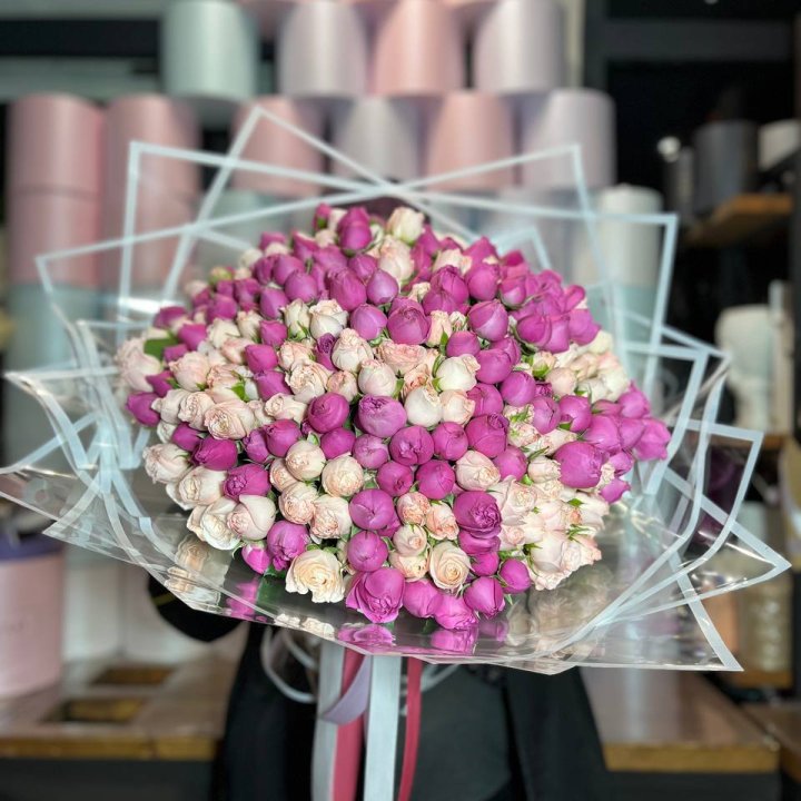 101 кустовая пионовидная роза в Новом Уренгое