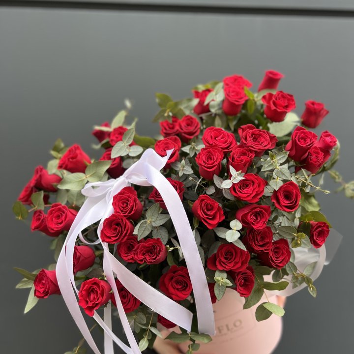 45 Красных роз в боксе "Сеньёрита" в Новом Уренгое